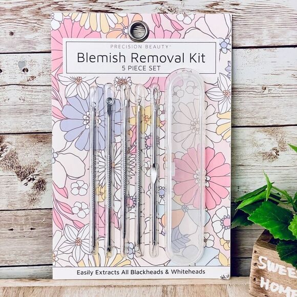 Precision beauty 5 pc set blemish removal kit extracts removes blackheads & case - Picture 1 of 8